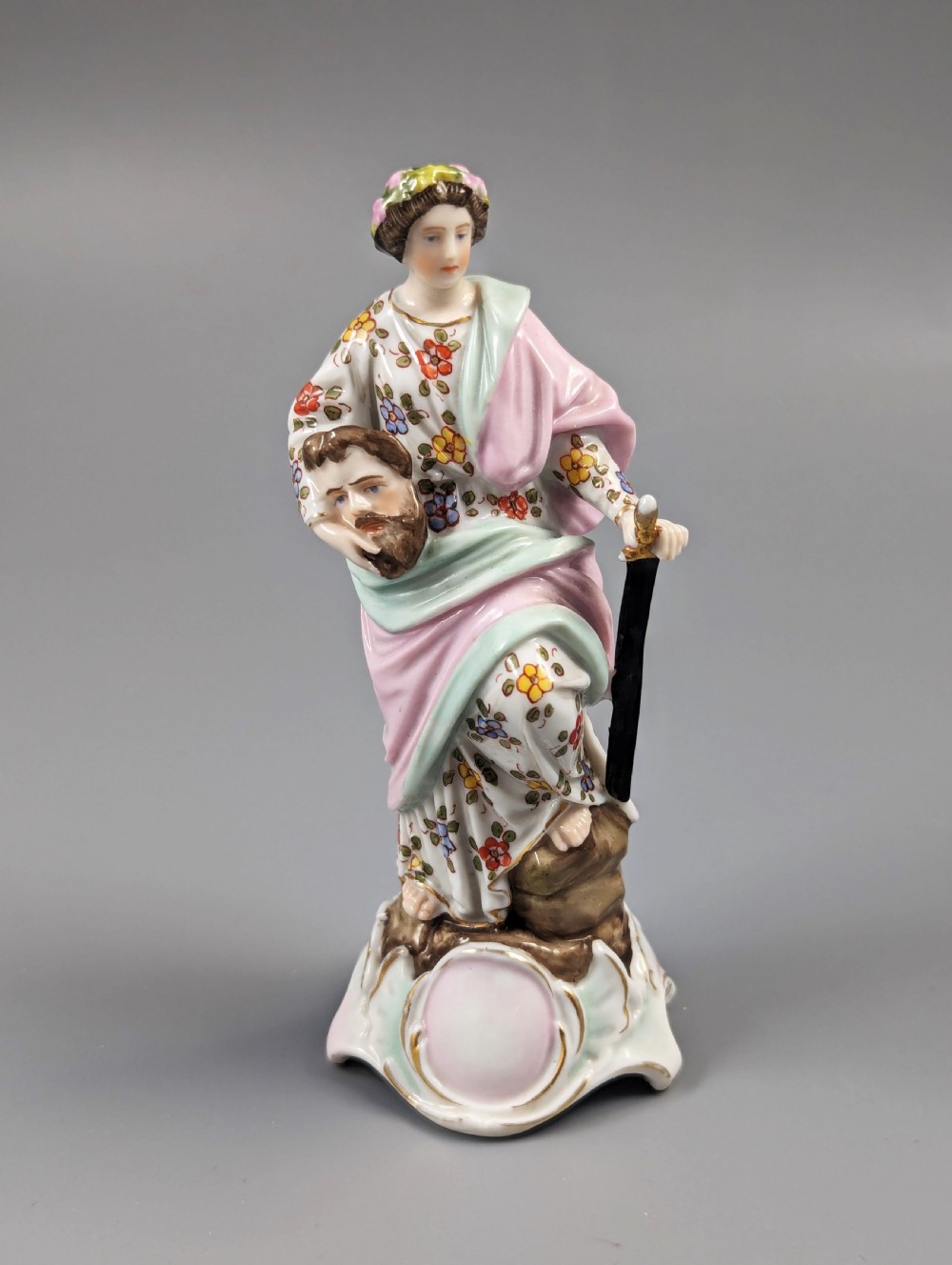 Antique Triebner ENS & Eckert , Volkstedt ,Figurine of Judith,19th  century.
