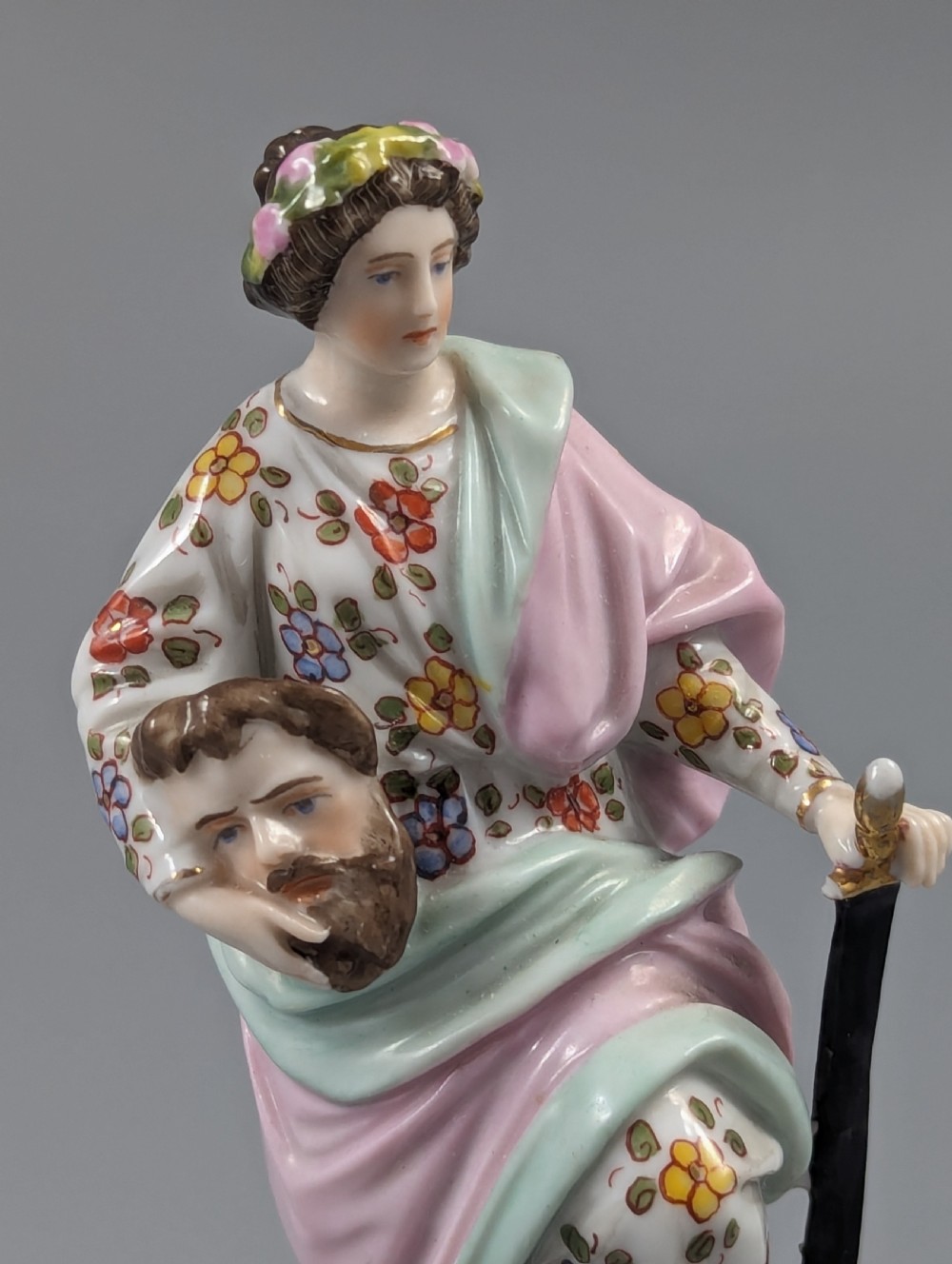 Antique Triebner ENS & Eckert , Volkstedt ,Figurine of Judith,19th  century. View VIII