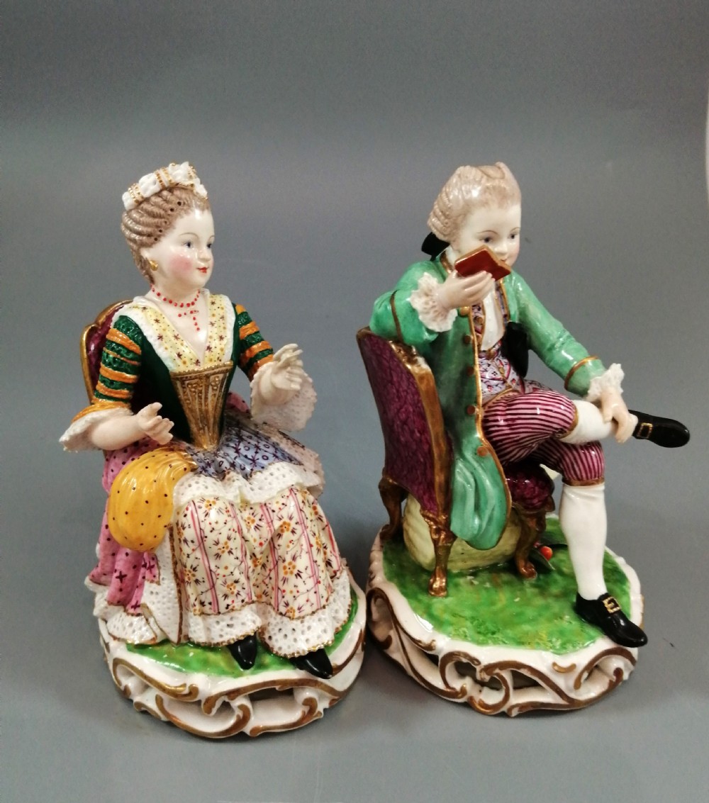 Antique Derby Porcelain Figurines of Young Pair, c.1780 View VIII