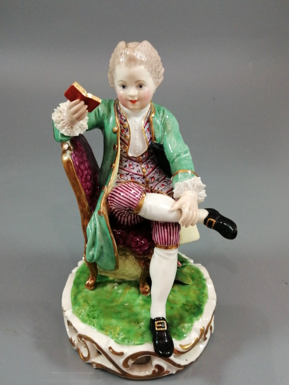 Antique Derby Porcelain Figurines of Young Pair, c.1780 View XIII
