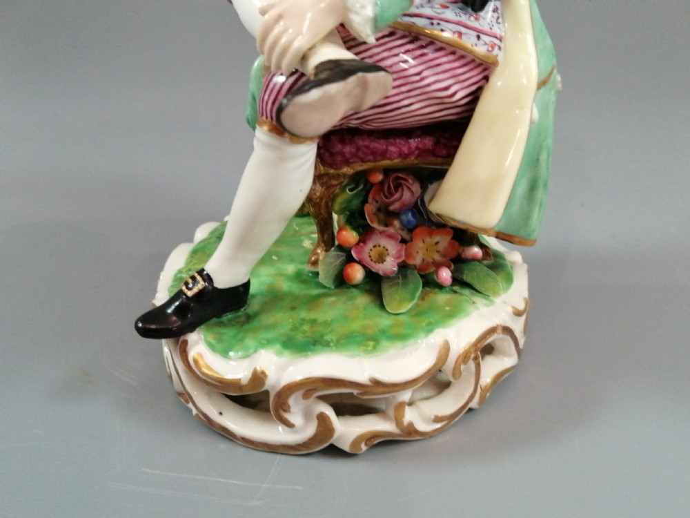 Antique Derby Porcelain Figurines of Young Pair, c.1780 View XIV