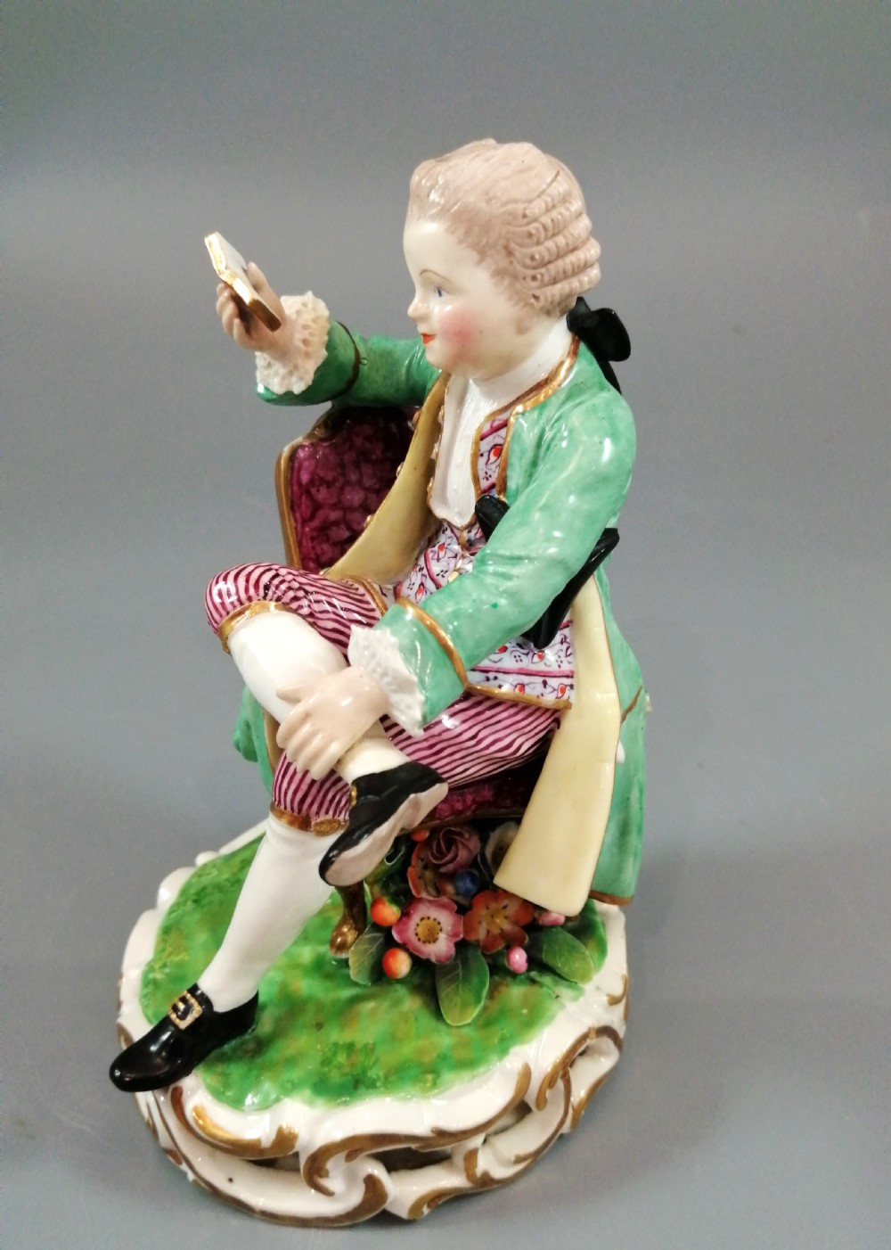 Antique Derby Porcelain Figurines of Young Pair, c.1780 View XV