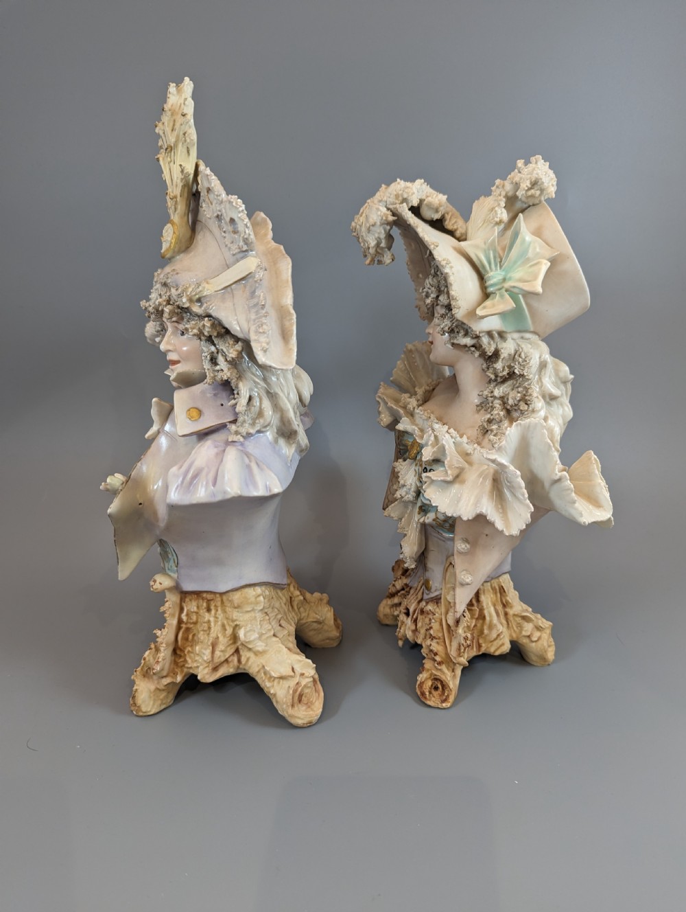 A pair of Stellmacher Porcelain Busts , Turn-Teplitz, Bohemia, Austria, circa 1900. View II