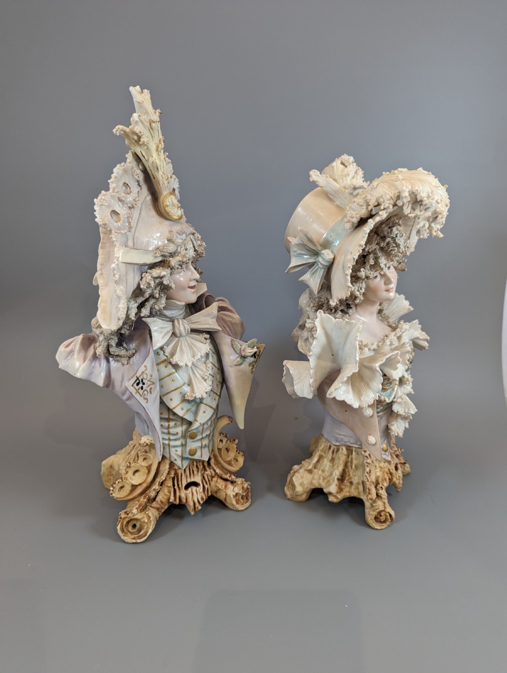 A pair of Stellmacher Porcelain Busts , Turn-Teplitz, Bohemia, Austria, circa 1900. View XVII
