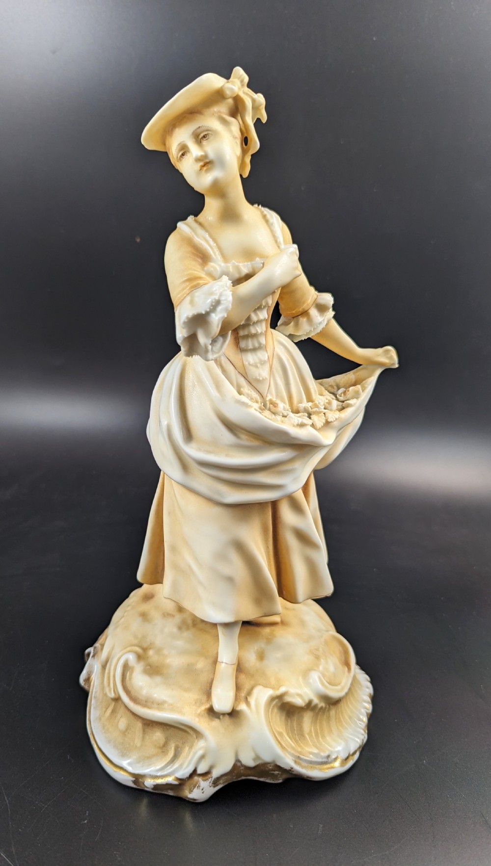 Parian (Biscuit Porcelain)  Woman Figurine by Sitzendorf, c.1887-1900.
