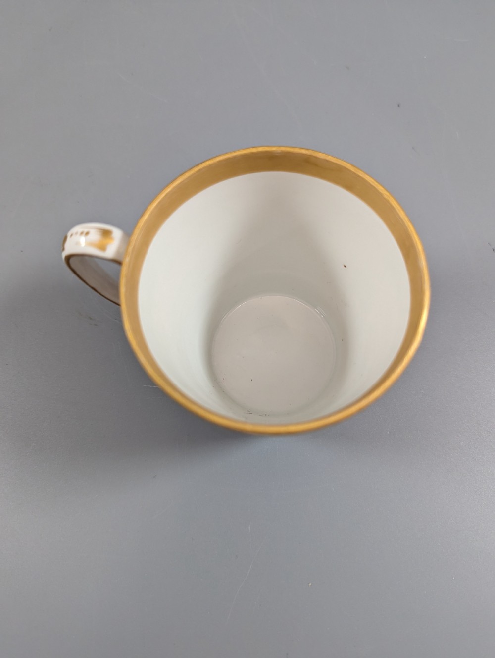 Floral and gold mid-18th century Sèvres style cup, saucer and lid set  View XII