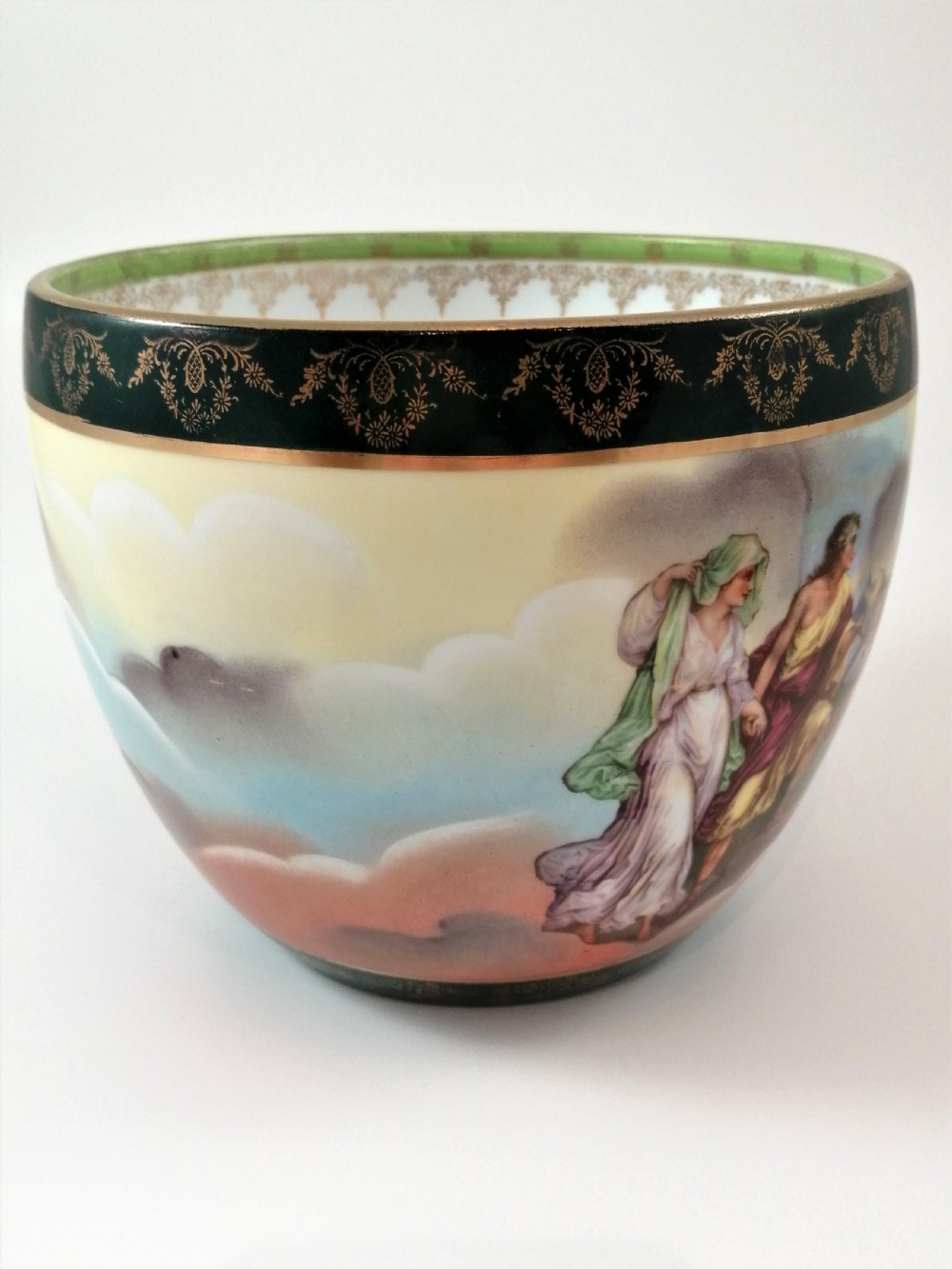 Rare Bowl with Classical Scenes by ROYAL VIENNA, c. 1790 View IV