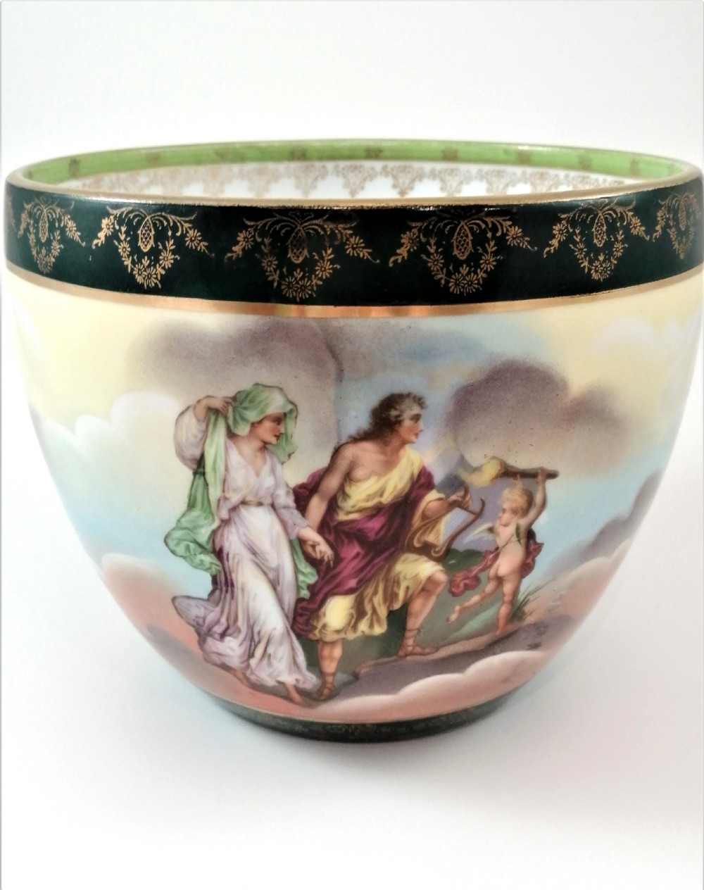 Rare Bowl with Classical Scenes by ROYAL VIENNA, c. 1790 View V