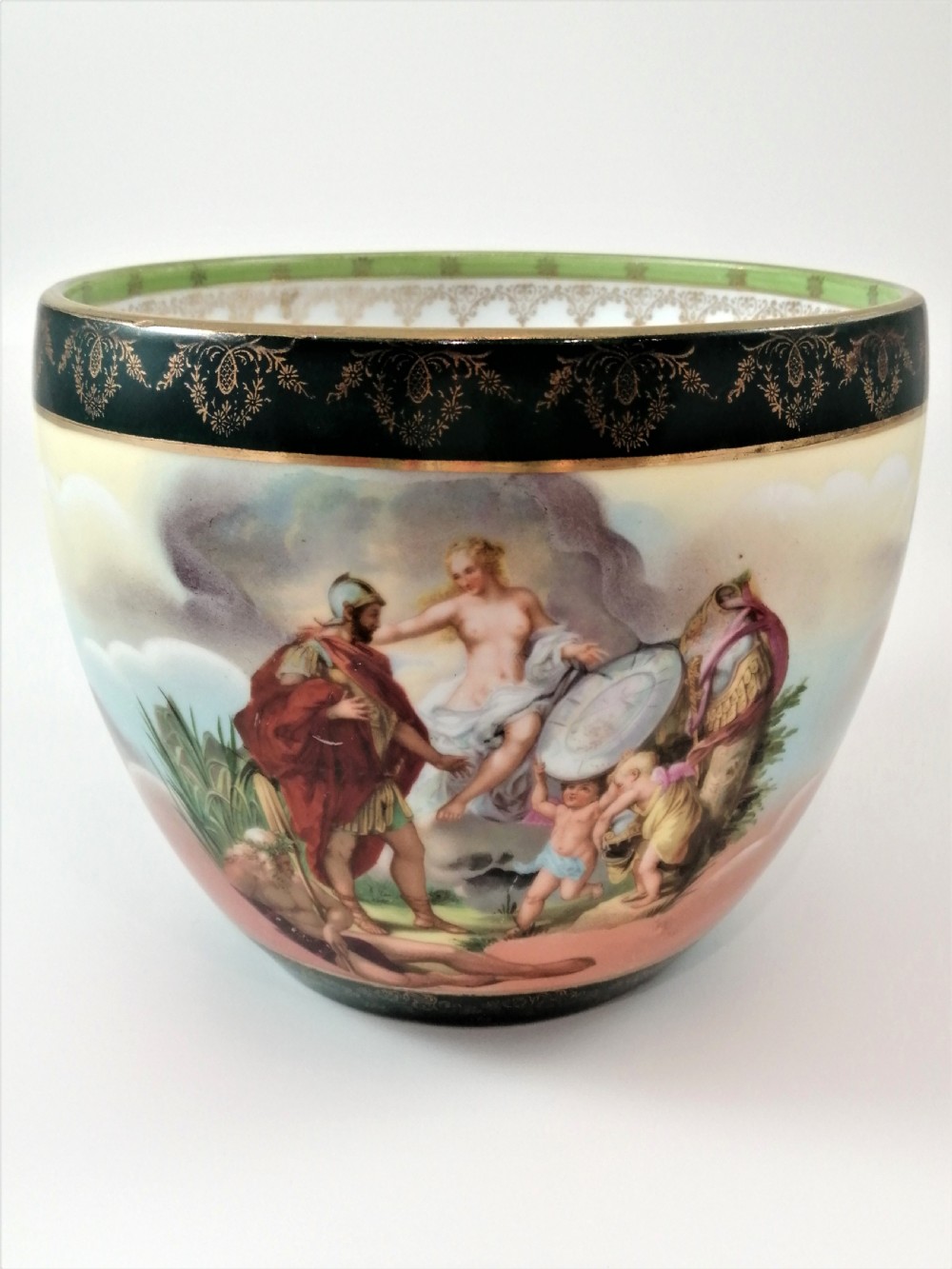 Rare Bowl with Classical Scenes by ROYAL VIENNA, c. 1790 View VI