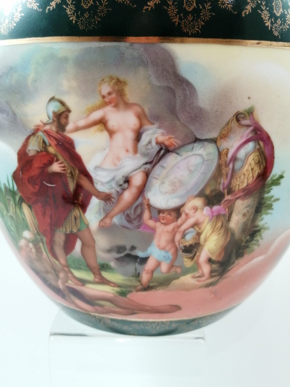Rare Bowl with Classical Scenes by ROYAL VIENNA, c. 1790 View X