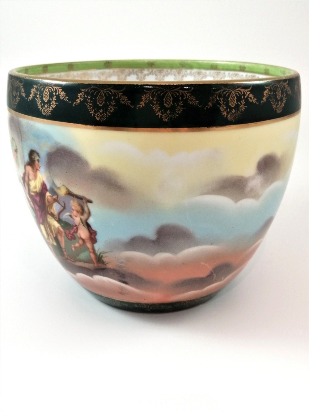 Rare Bowl with Classical Scenes by ROYAL VIENNA, c. 1790 View XII