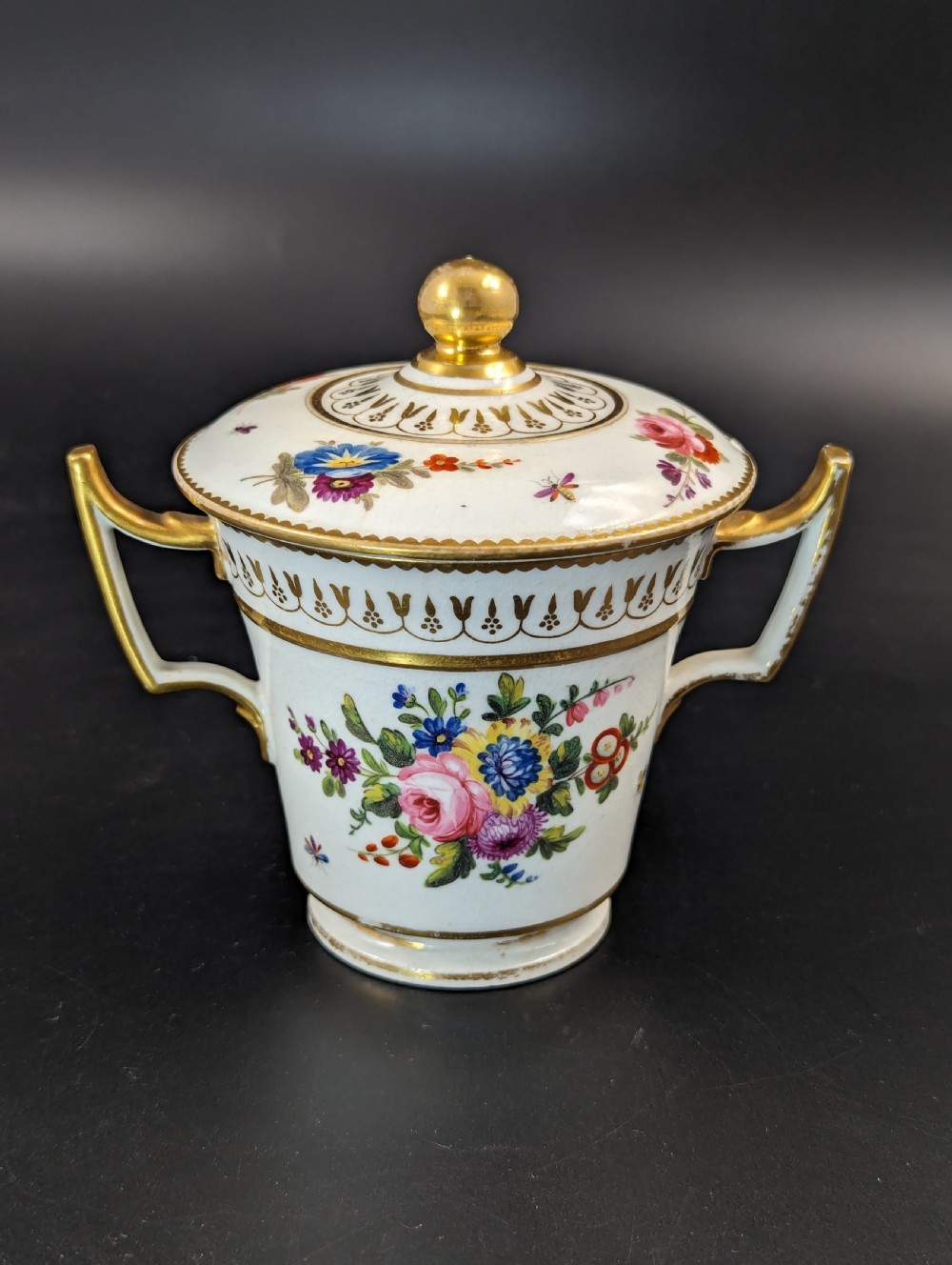 Derby Porcelain Pinxton Roses Cup with cover, c.1796. View IV