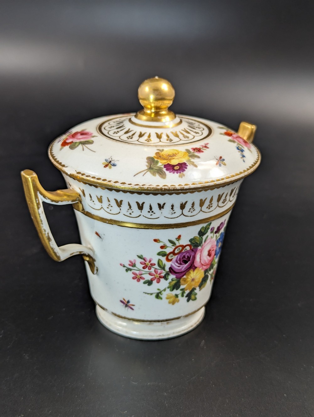 Derby Porcelain Pinxton Roses Cup with cover, c.1796. View VI