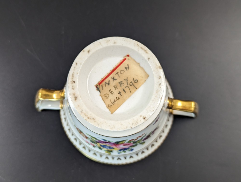 Derby Porcelain Pinxton Roses Cup with cover, c.1796. View VIII