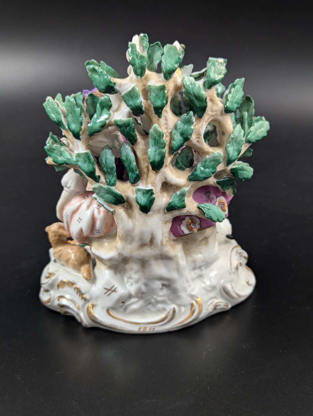 Antique Samson style Porcelain Figurine “Music lesson”, 19th century. View IV