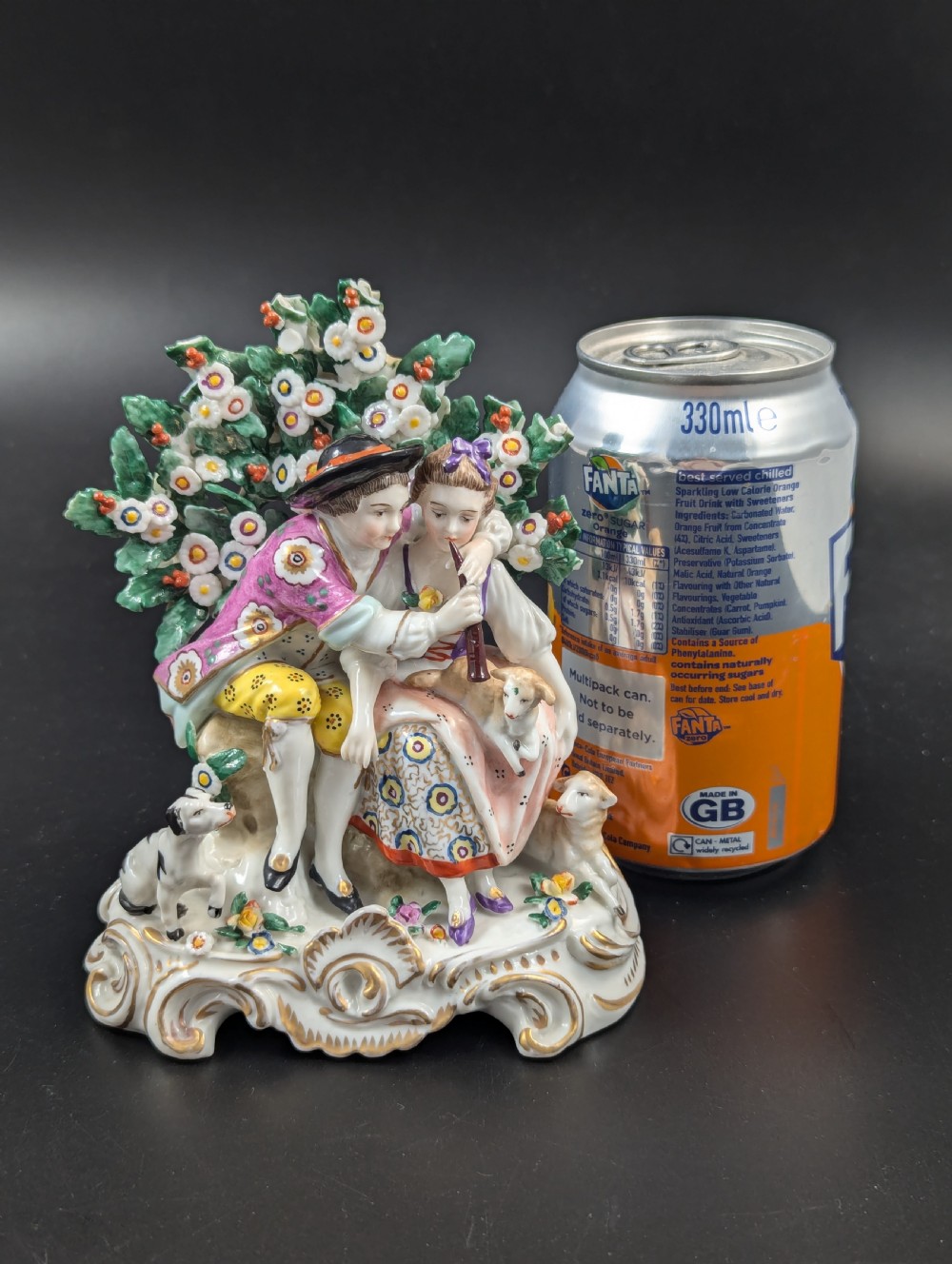 Antique Samson style Porcelain Figurine “Music lesson”, 19th century. View IX