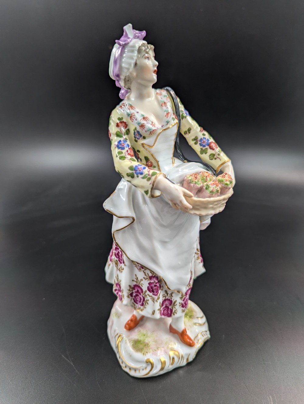 Figurine of Flower Seller, Samson, France, 19th century. View VII