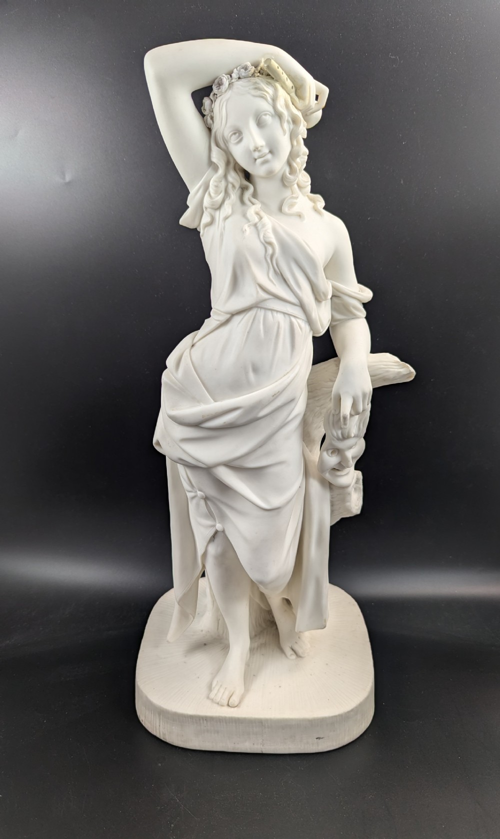 A Large Parian Figurine “Comedy”, by W. Boyton Kirk, Worcester, c.1853.