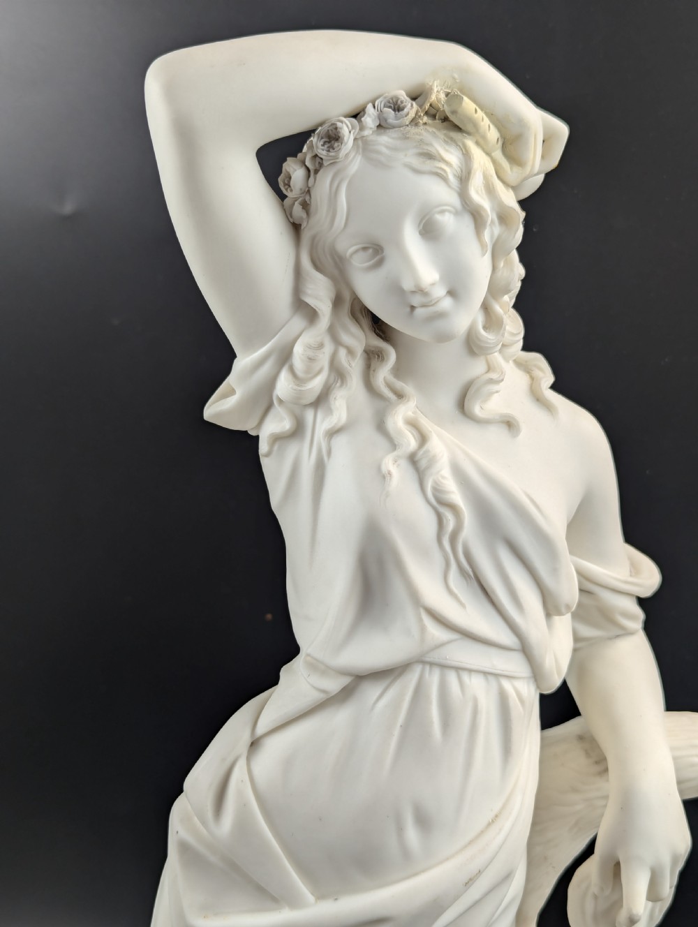 A Large Parian Figurine “Comedy”, by W. Boyton Kirk, Worcester, c.1853. View XI