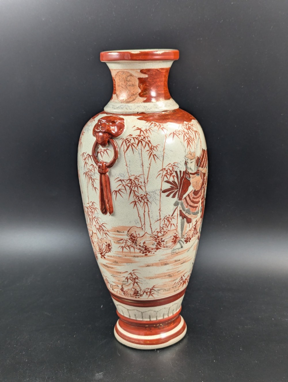 Antique Japanese Kutani Vase, Japan, Meiji era (1868-1912). View III