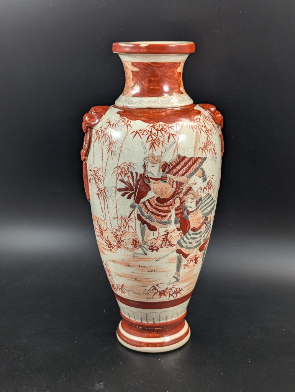 Antique Japanese Kutani Vase, Japan, Meiji era (1868-1912). View IV