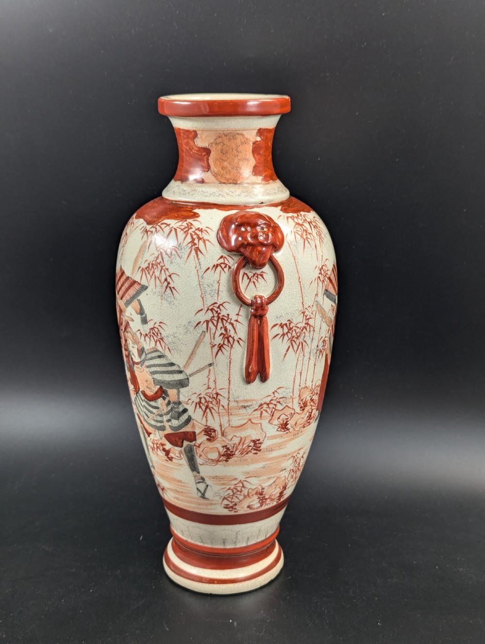 Antique Japanese Kutani Vase, Japan, Meiji era (1868-1912). View VII