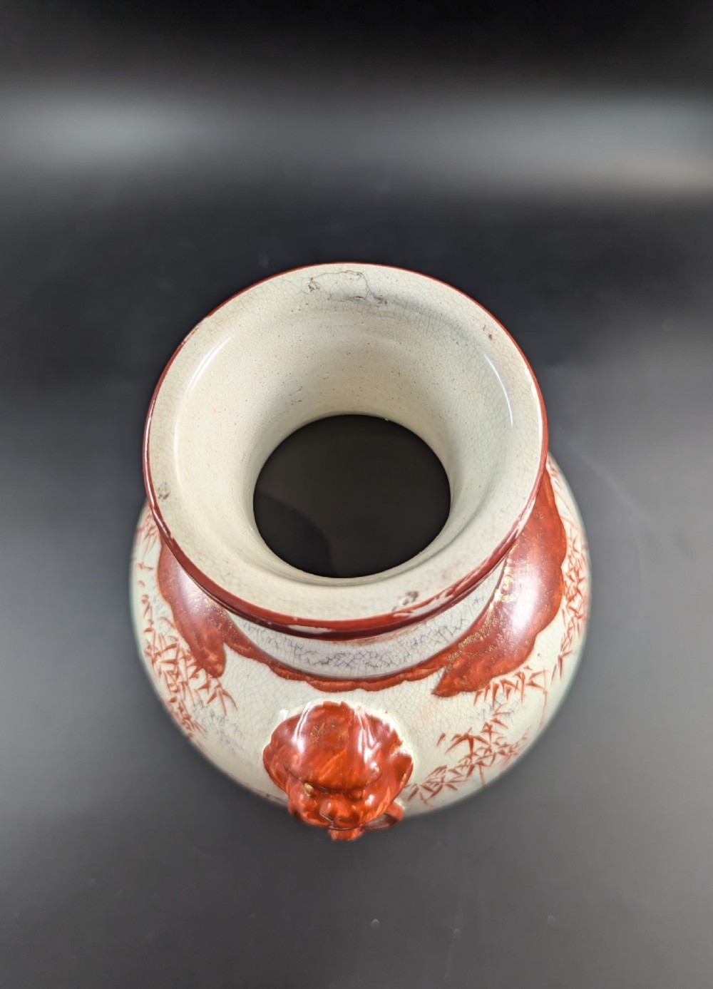 Antique Japanese Kutani Vase, Japan, Meiji era (1868-1912). View XI