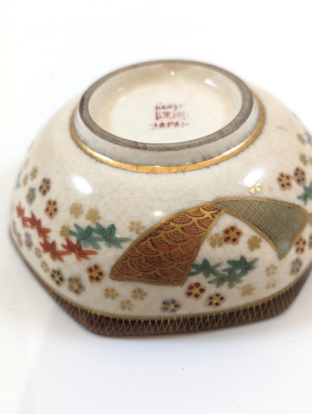 Satsuma Hexagonal Bowl, Kinkozan, Japan, c. 1920 View VII