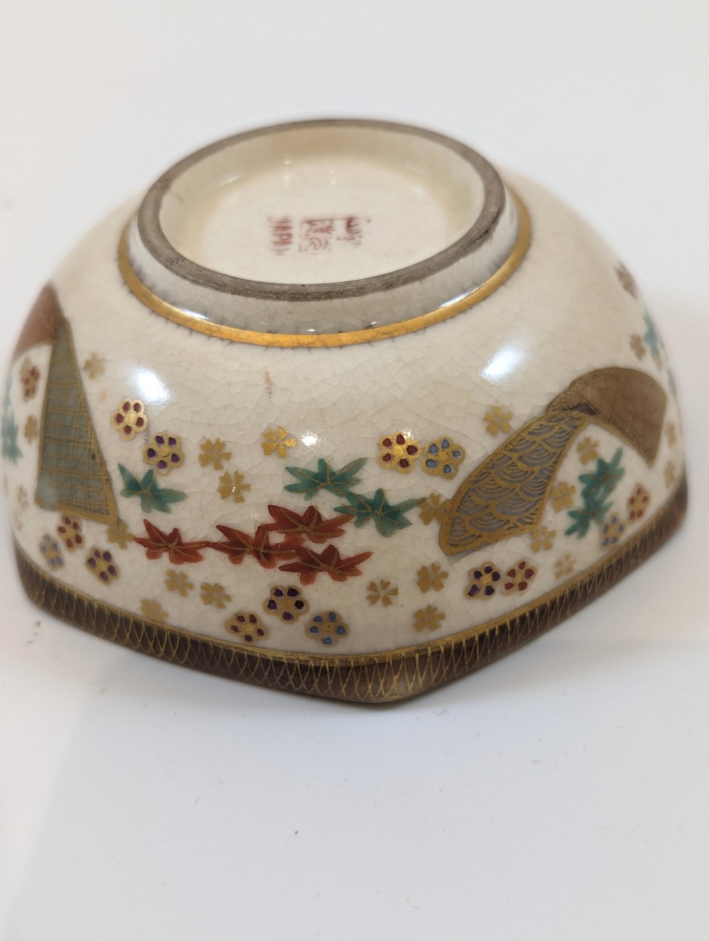 Satsuma Hexagonal Bowl, Kinkozan, Japan, c. 1920 View VIII