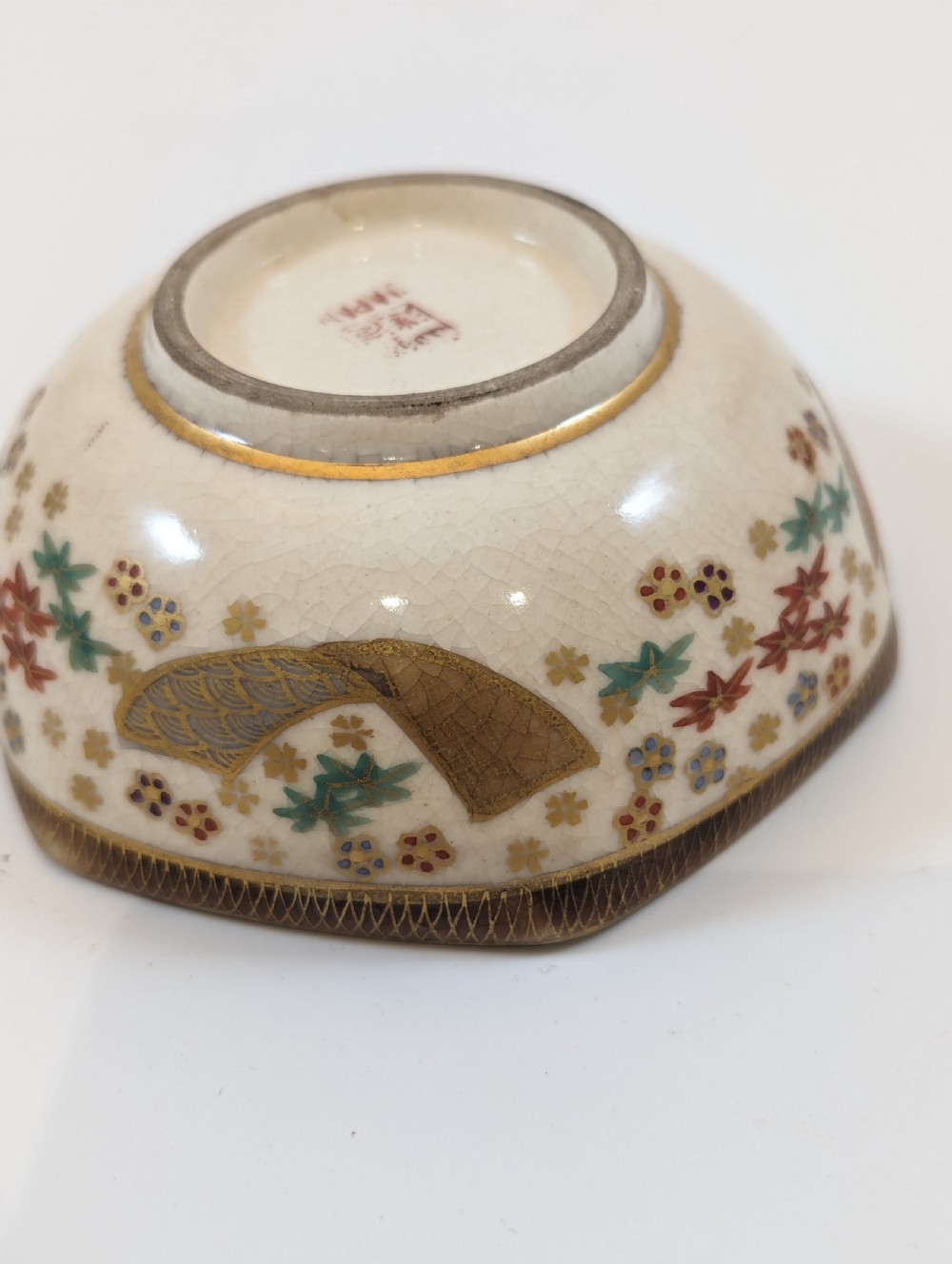 Satsuma Hexagonal Bowl, Kinkozan, Japan, c. 1920 View IX