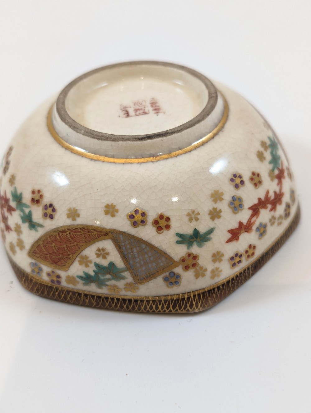 Satsuma Hexagonal Bowl, Kinkozan, Japan, c. 1920 View XII