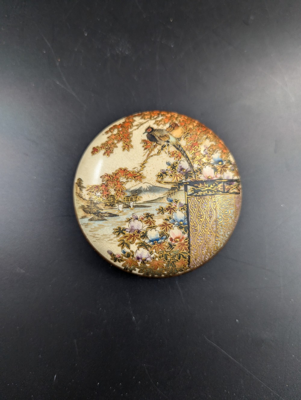 Satsuma Bowl with Lid, Japan, c. 1920 View VI