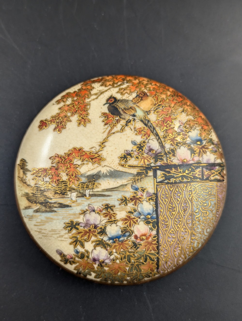 Satsuma Bowl with Lid, Japan, c. 1920 View VII