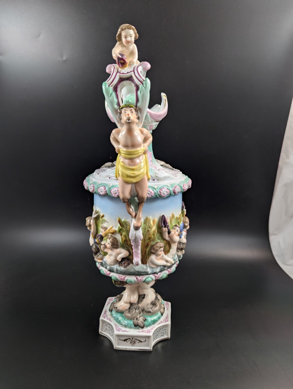 Volkstedt Porcelain Ewer With Mythological Figures, Painted And Gilded, Christian Nonne Style View VI