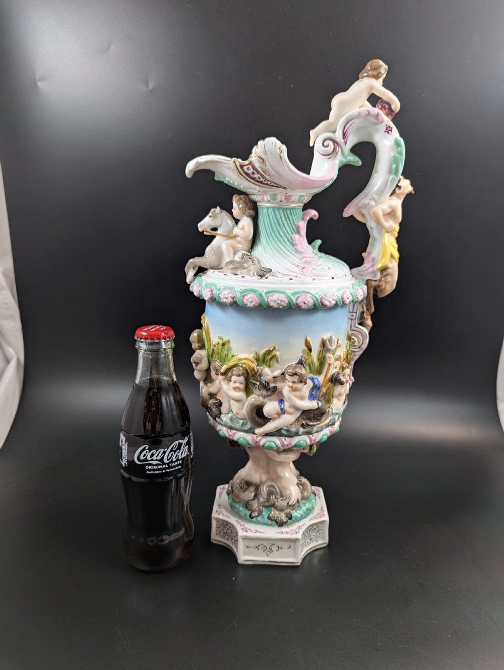 Volkstedt Porcelain Ewer With Mythological Figures, Painted And Gilded, Christian Nonne Style View XI