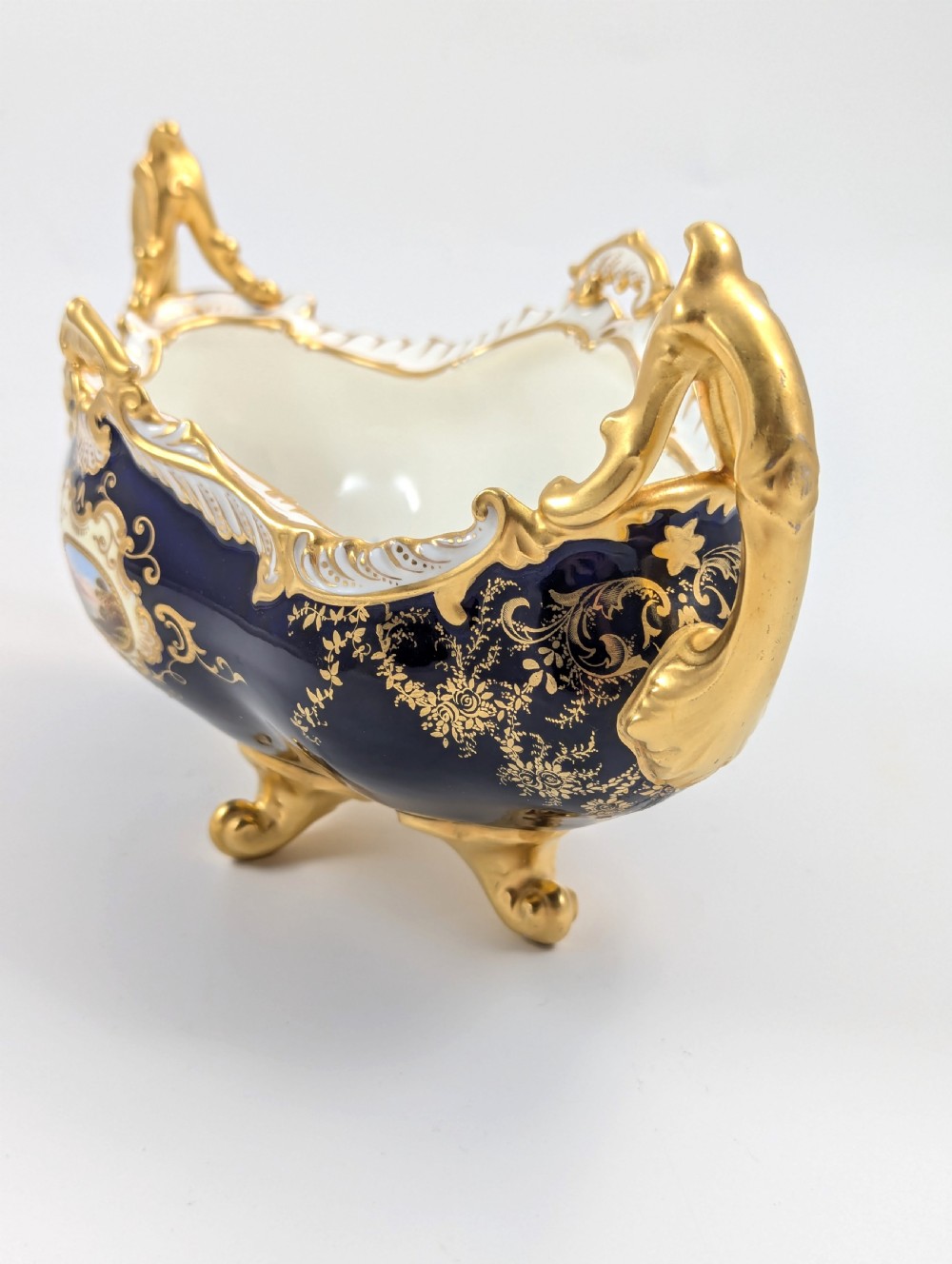 Antique Coalport Porcelain Vase Hampton Boat by Coalport, c.1891. View II