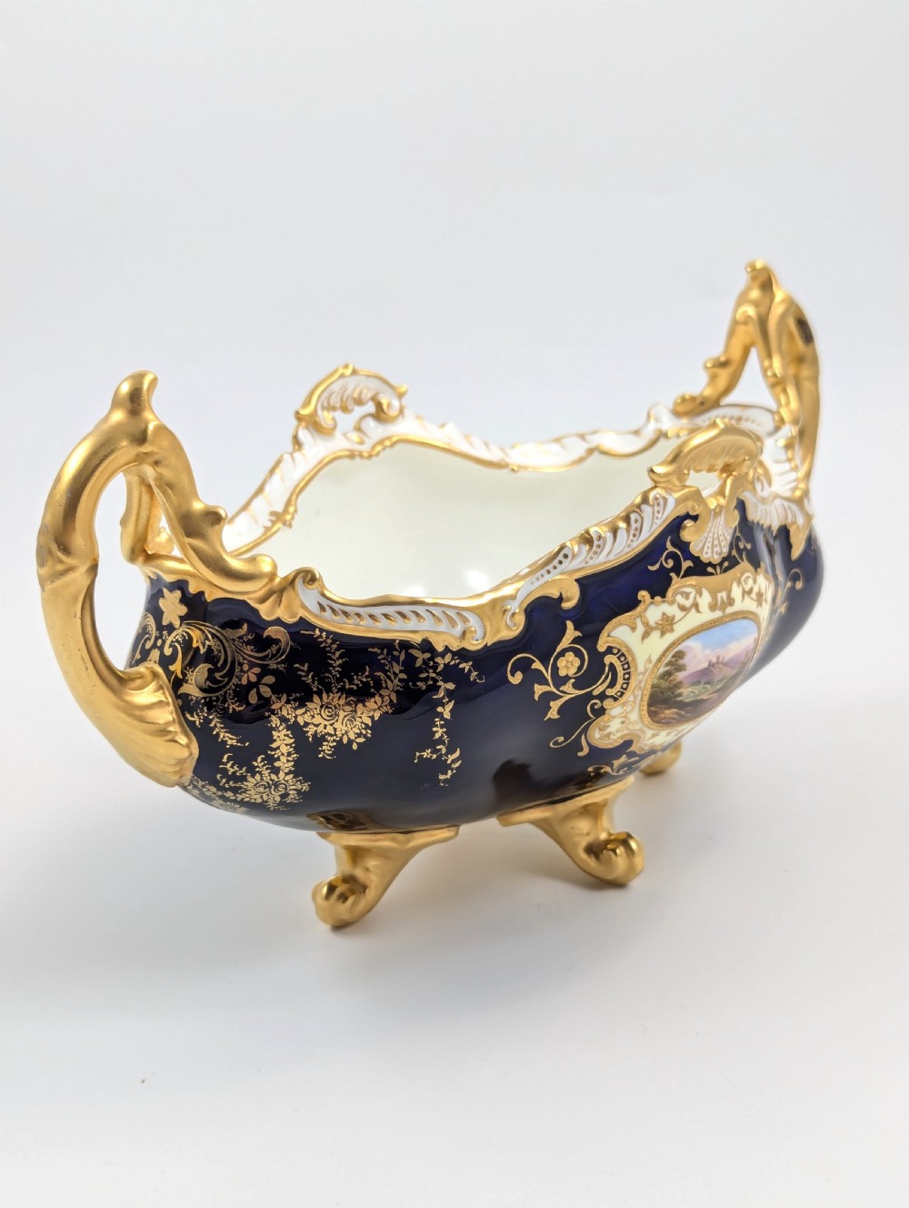 Antique Coalport Porcelain Vase Hampton Boat by Coalport, c.1891. View III
