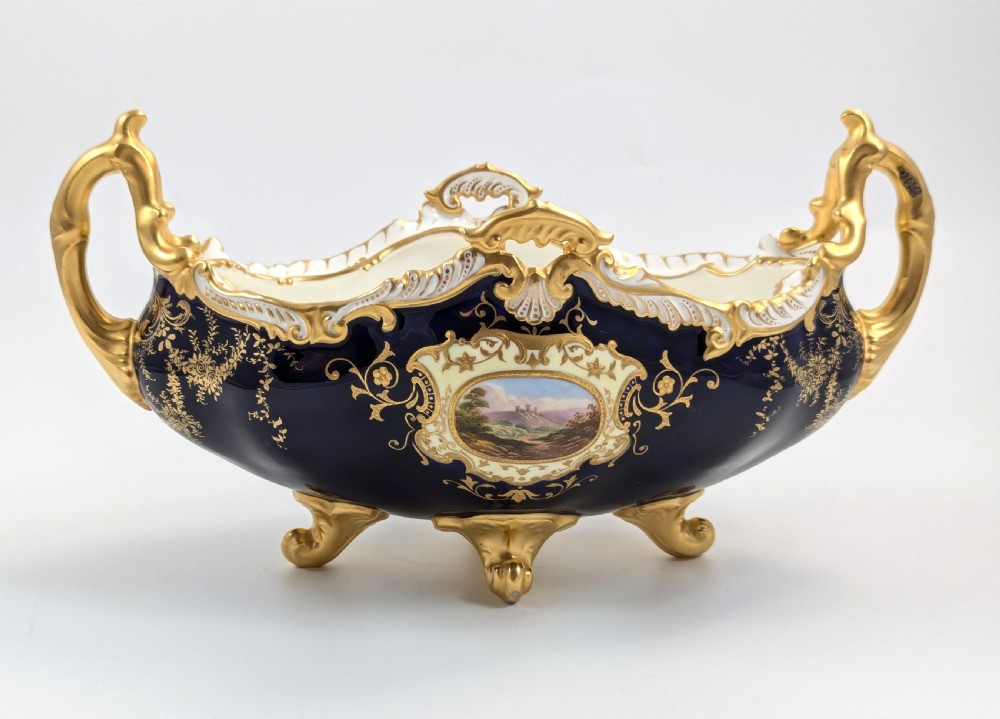 Antique Coalport Porcelain Vase Hampton Boat by Coalport, c.1891. View IV