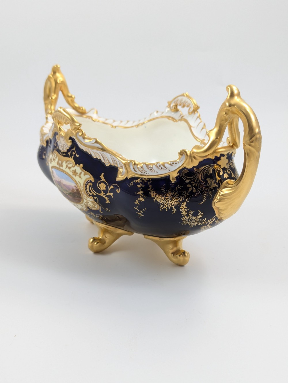 Antique Coalport Porcelain Vase Hampton Boat by Coalport, c.1891. View V