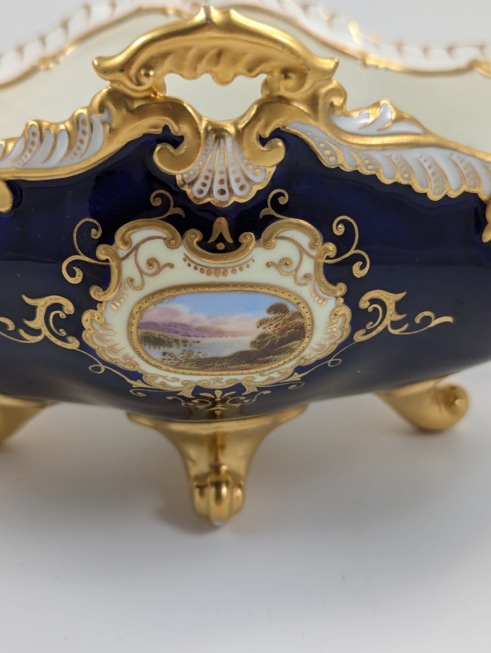 Antique Coalport Porcelain Vase Hampton Boat by Coalport, c.1891. View VIII