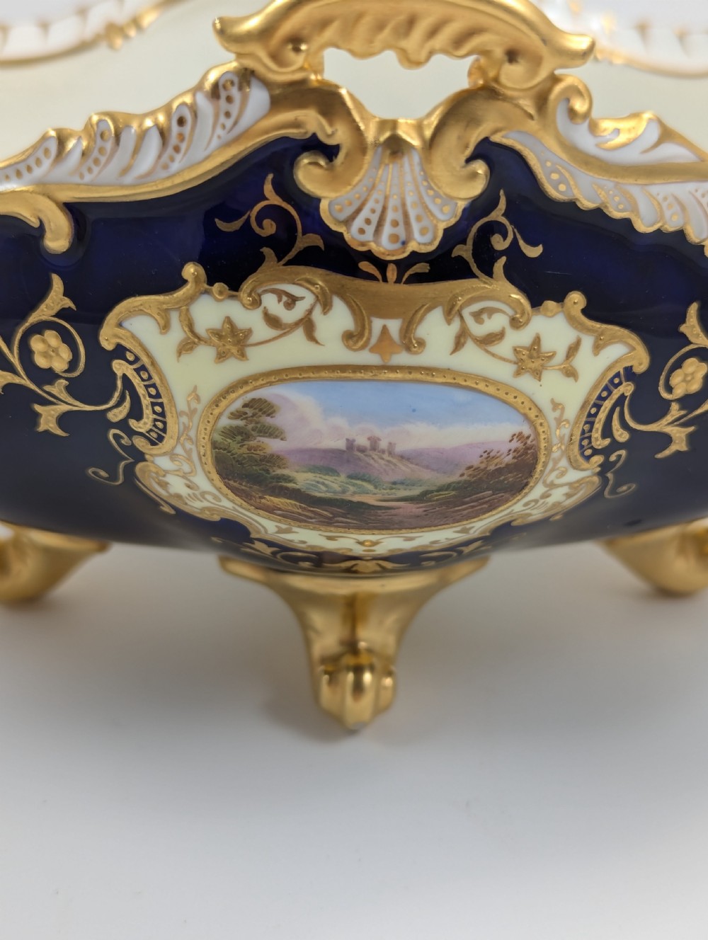 Antique Coalport Porcelain Vase Hampton Boat by Coalport, c.1891. View IX