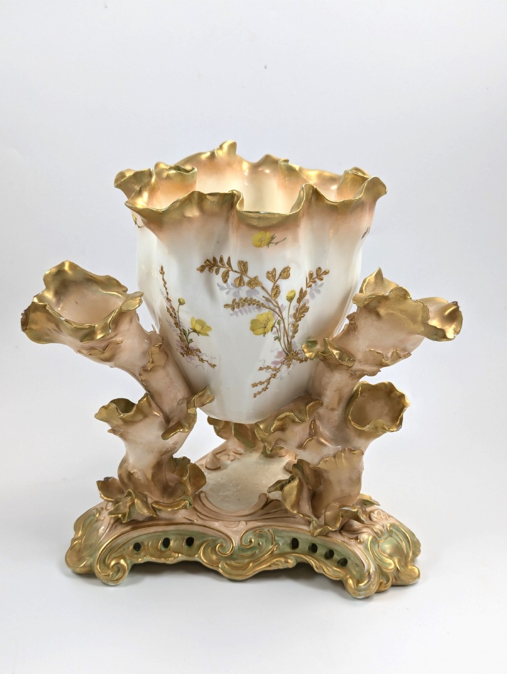 Moore Bros Floral and Gilt Decorated Vase, c. 1890, Very Rare View III