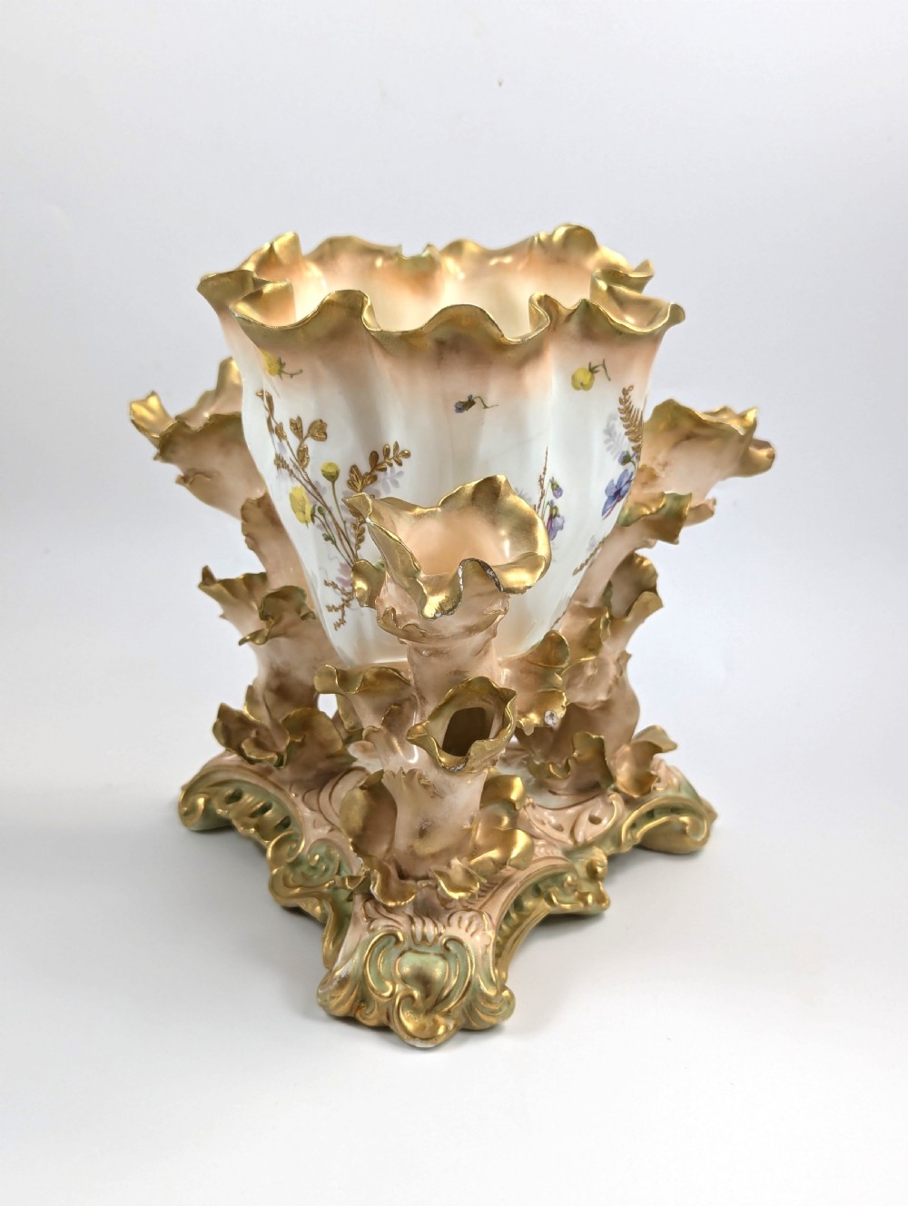 Moore Bros Floral and Gilt Decorated Vase, c. 1890, Very Rare View IV