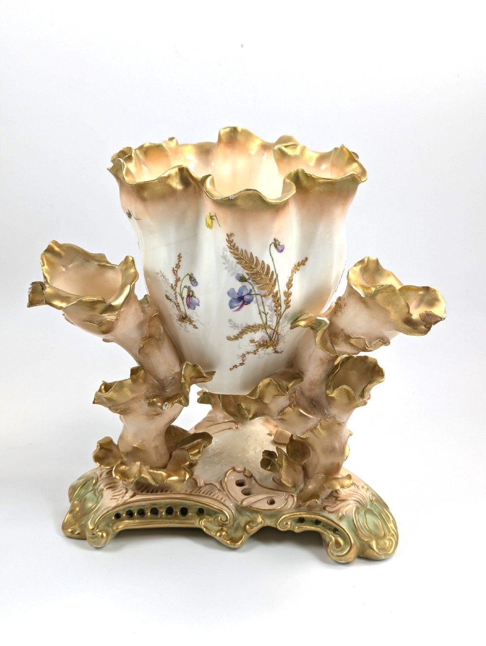Moore Bros Floral and Gilt Decorated Vase, c. 1890, Very Rare View V