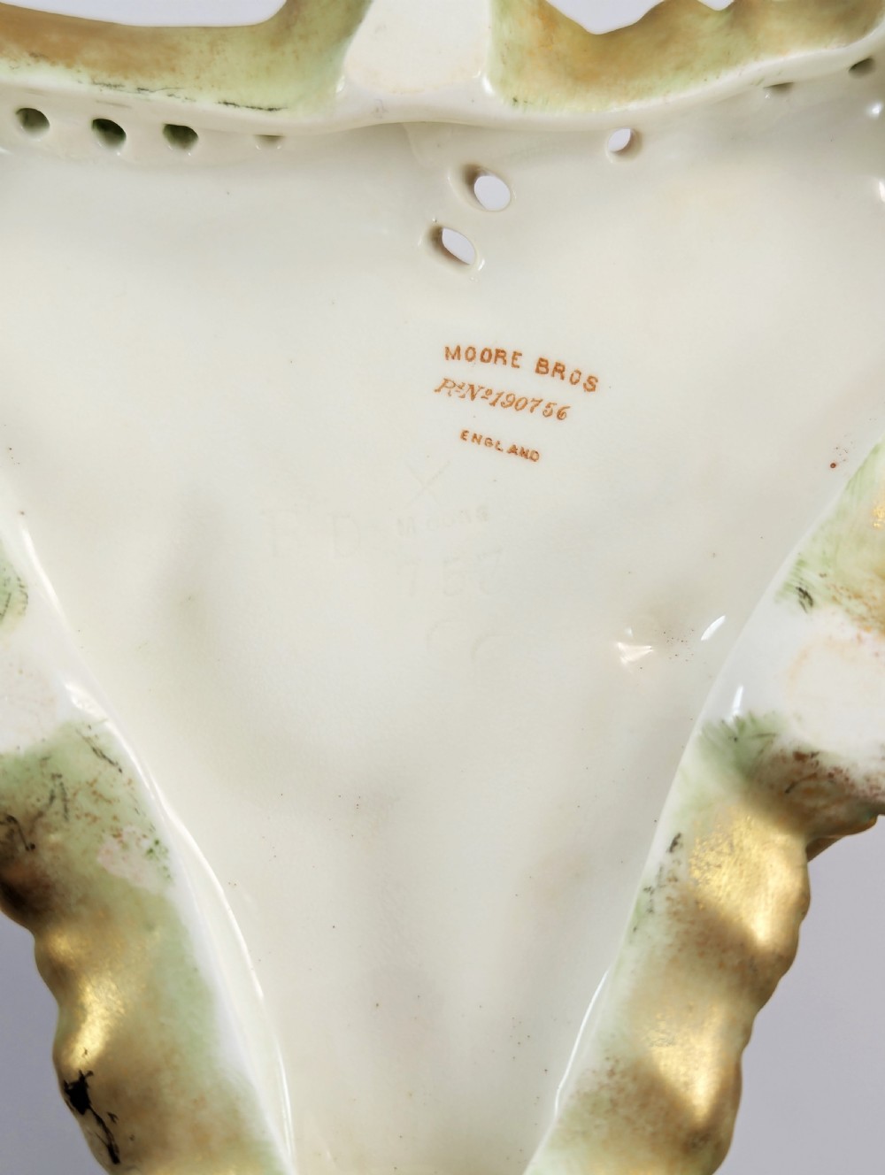 Moore Bros Floral and Gilt Decorated Vase, c. 1890, Very Rare View XI