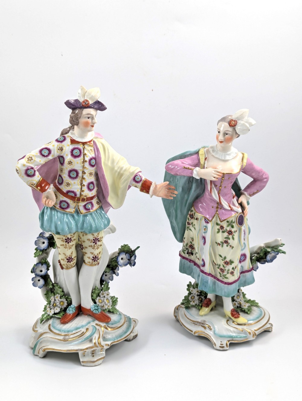 A Pair of Derby Porcelain Figurines of 'Ranelagh Dancers,’ c. 1760-65. Extremely rare. View VI