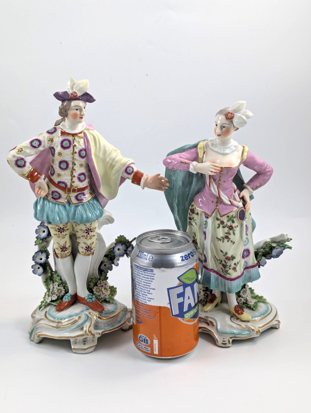 A Pair of Derby Porcelain Figurines of 'Ranelagh Dancers,’ c. 1760-65. Extremely rare. View X