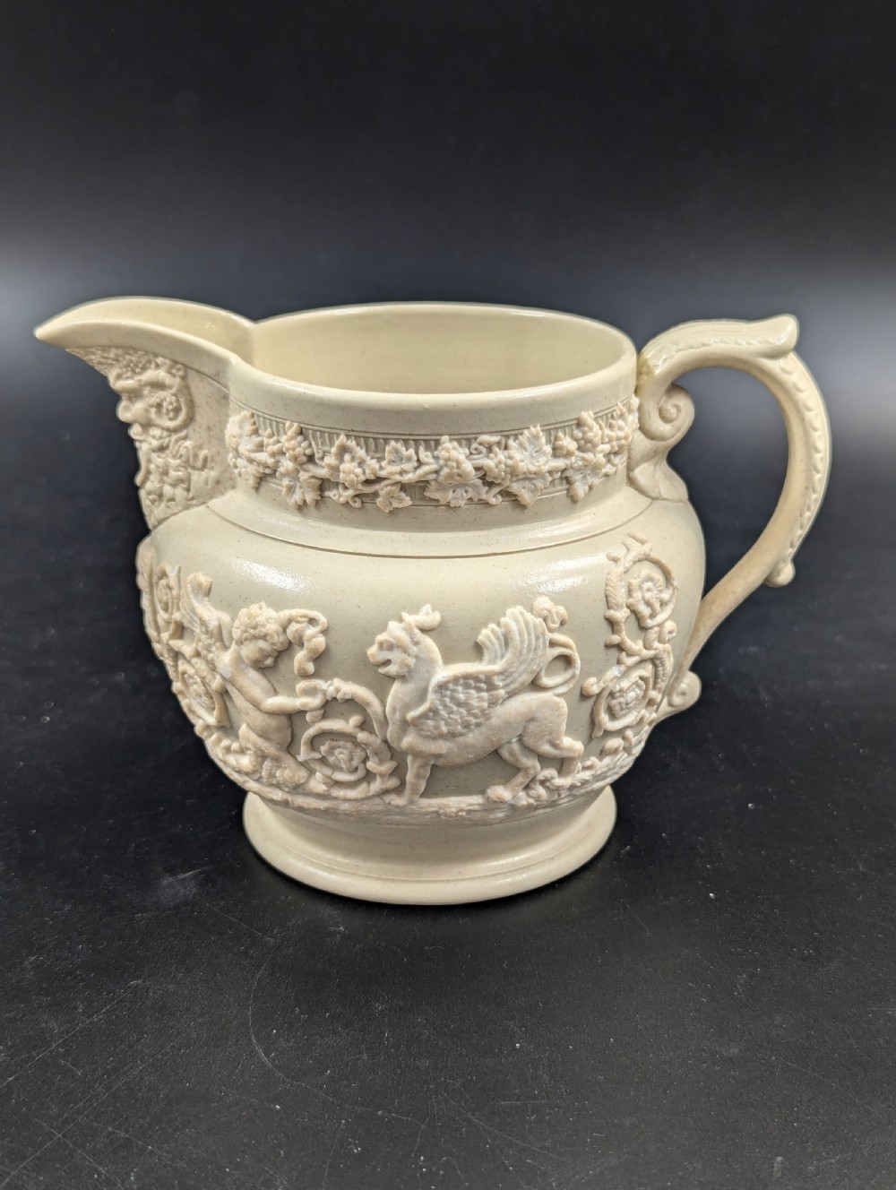 Stoneware Jug ‘Griffin and Cherub’ by Ridgway & Sons, c. 1808