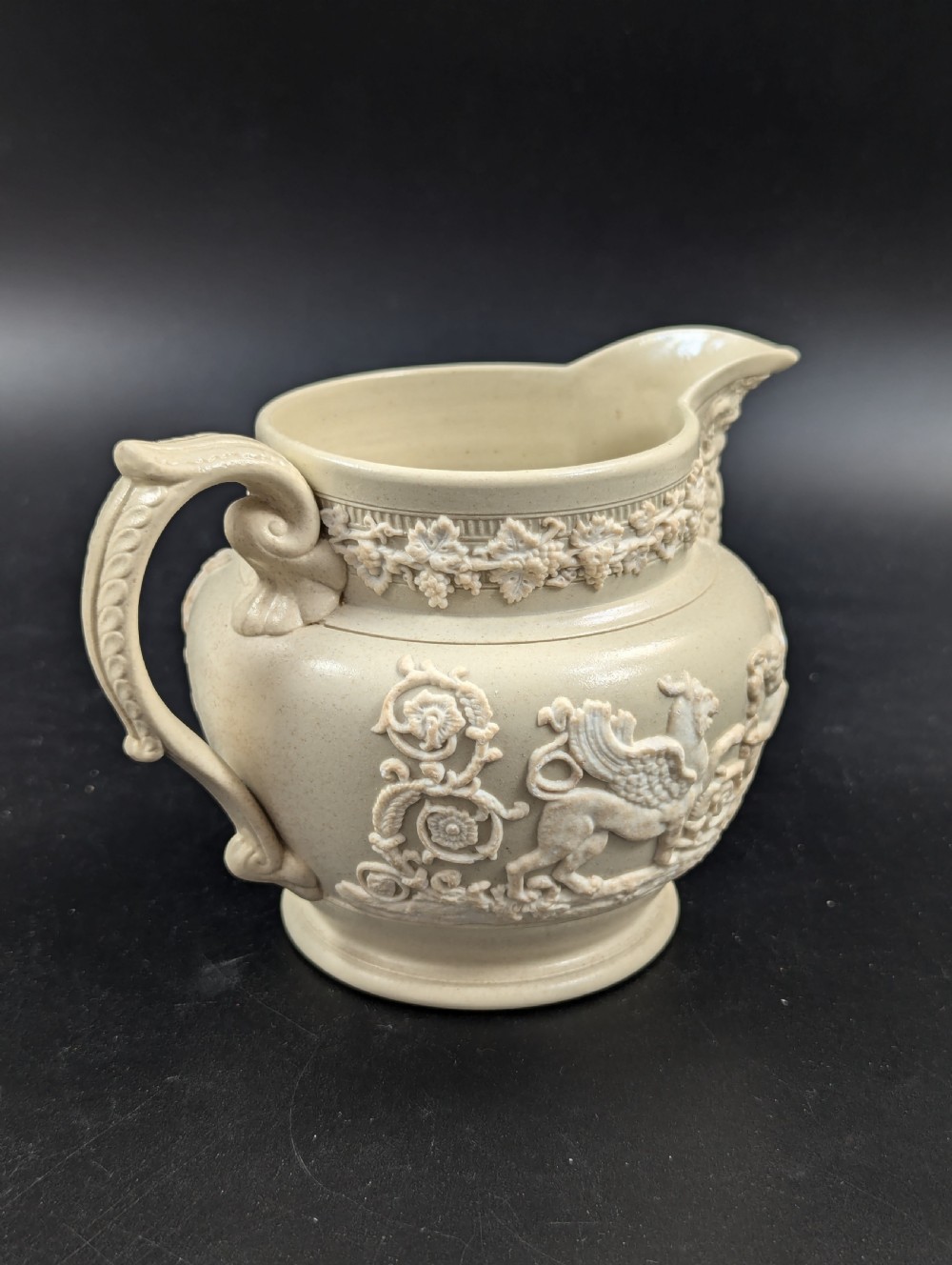 Stoneware Jug ‘Griffin and Cherub’ by Ridgway & Sons, c. 1808 View III