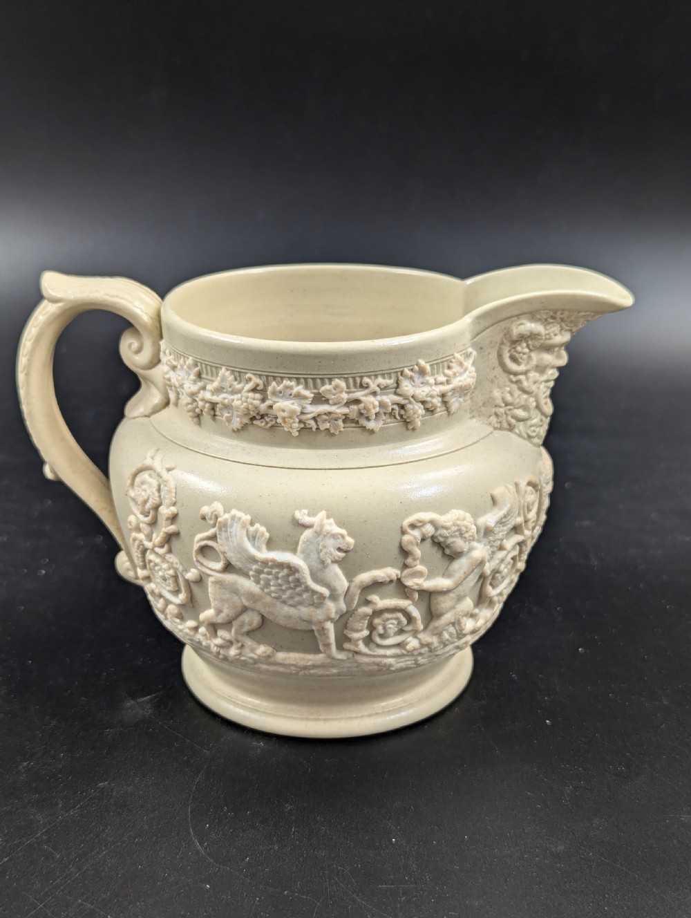 Stoneware Jug ‘Griffin and Cherub’ by Ridgway & Sons, c. 1808 View IV